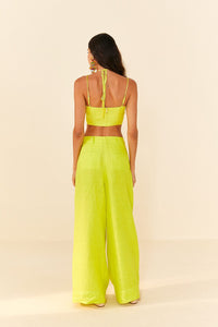 Pantalon Citron en lin - Jaune