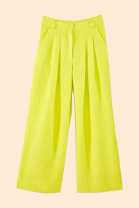 Pantalon Citron en lin - Jaune