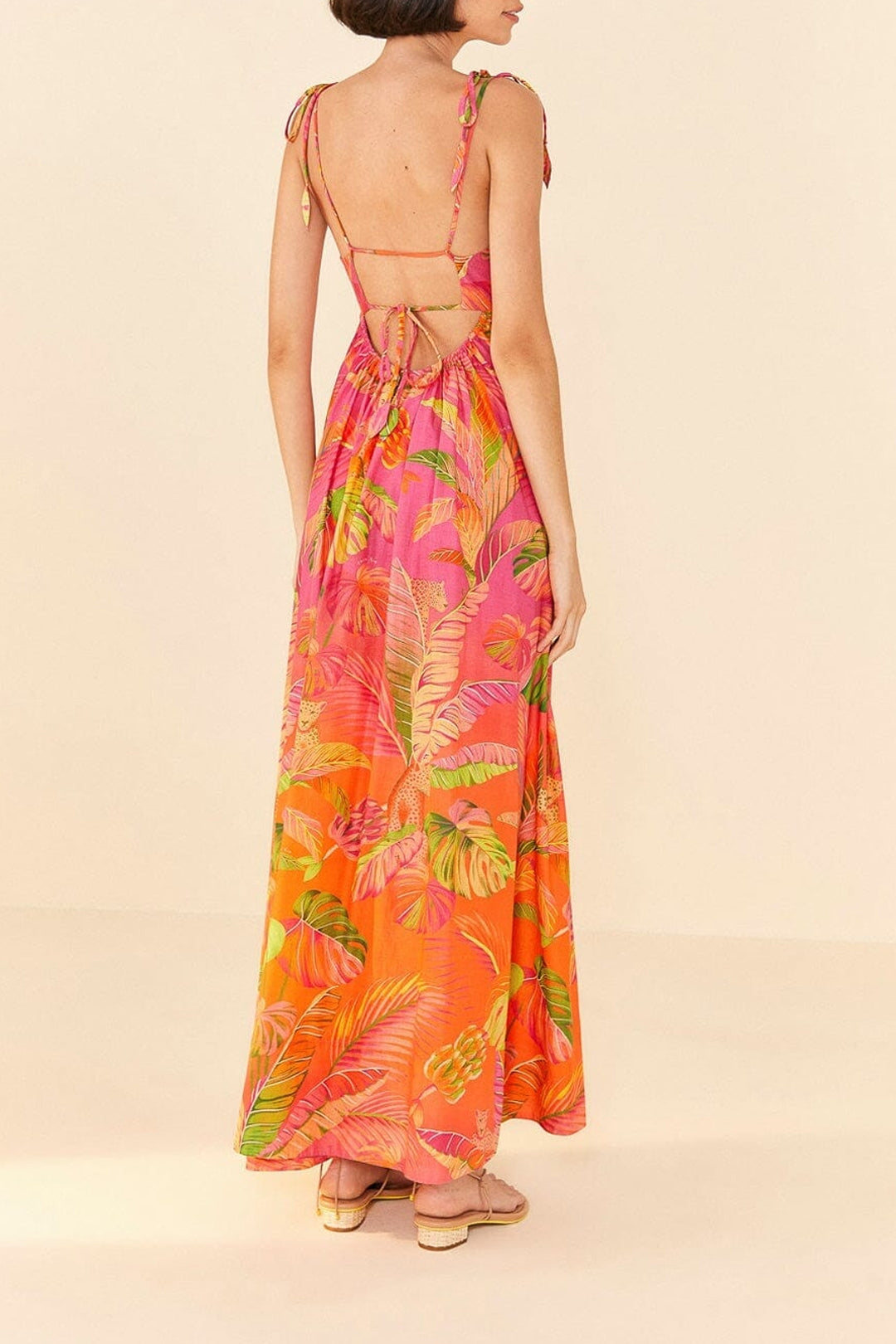 Robe longue Ombre Forest - Orange