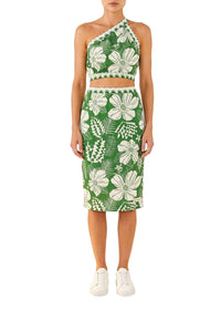 Top court Macaw Elegance en coton - Vert