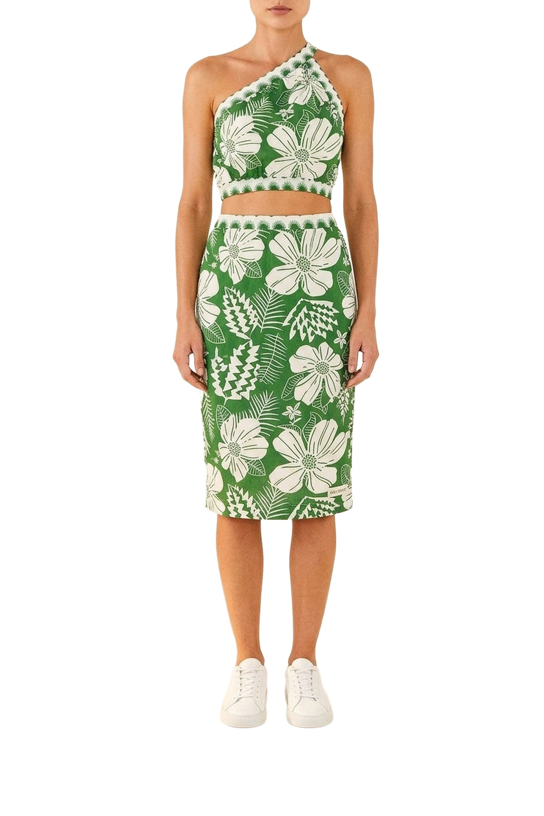Top court Macaw Elegance en coton - Vert