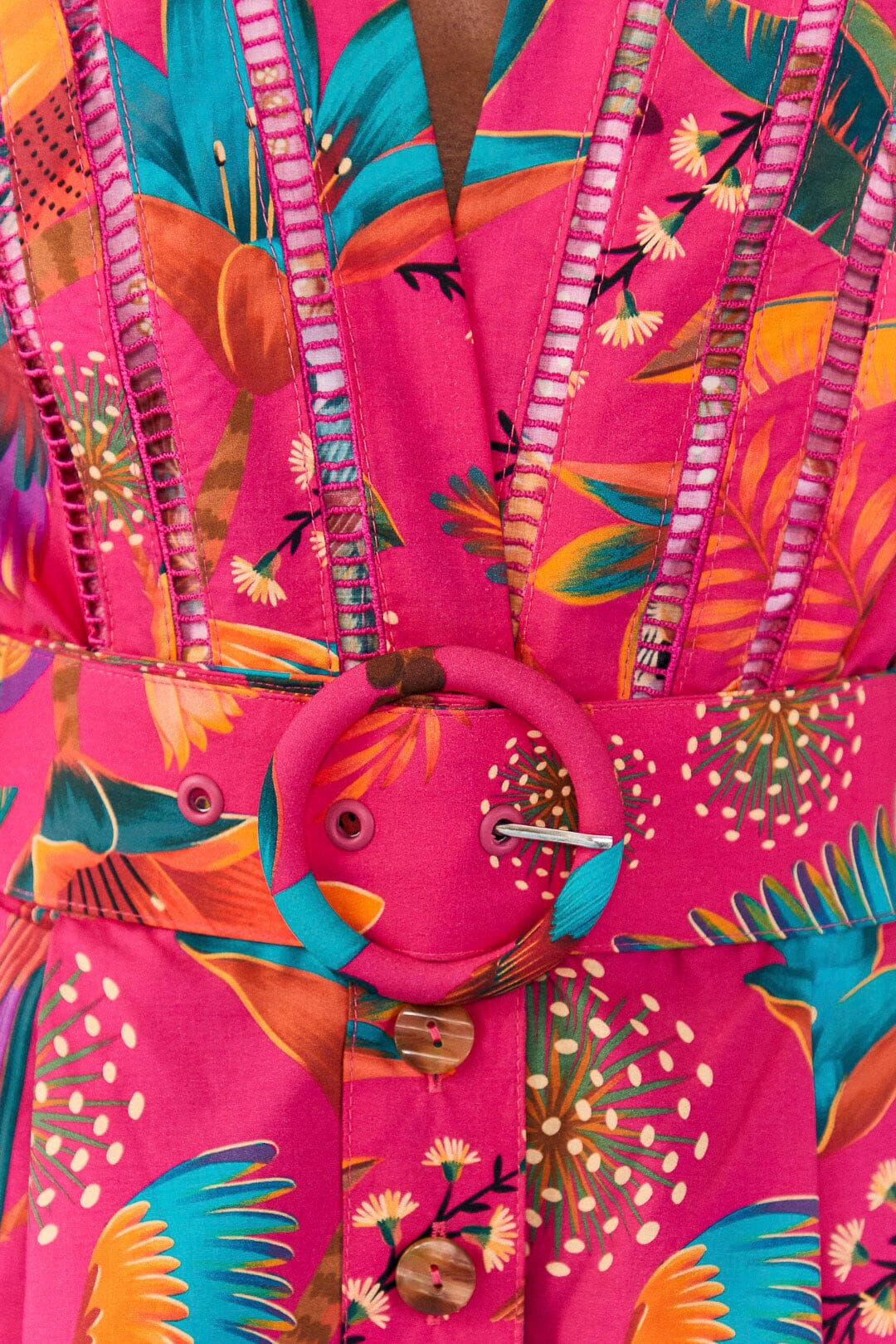 Combi-short Macaw Party en coton - Rose
