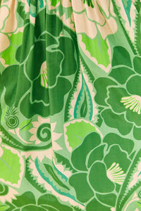 MEDIA OFF LINE_Robe midi Tropical Groove - Vert