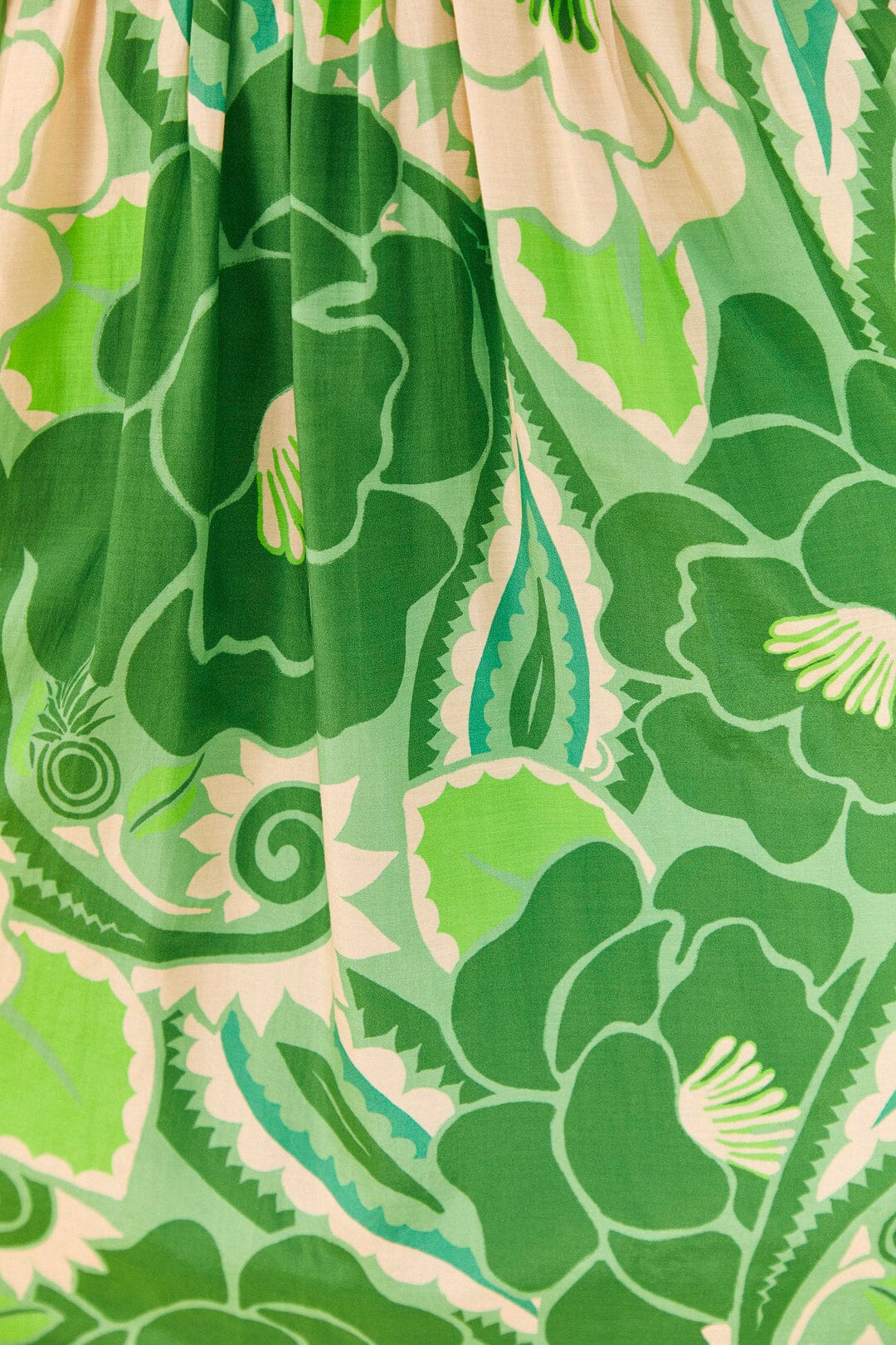 MEDIA OFF LINE_Robe midi Tropical Groove - Vert