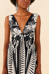 Robe longue Macaw Elegance - Noir