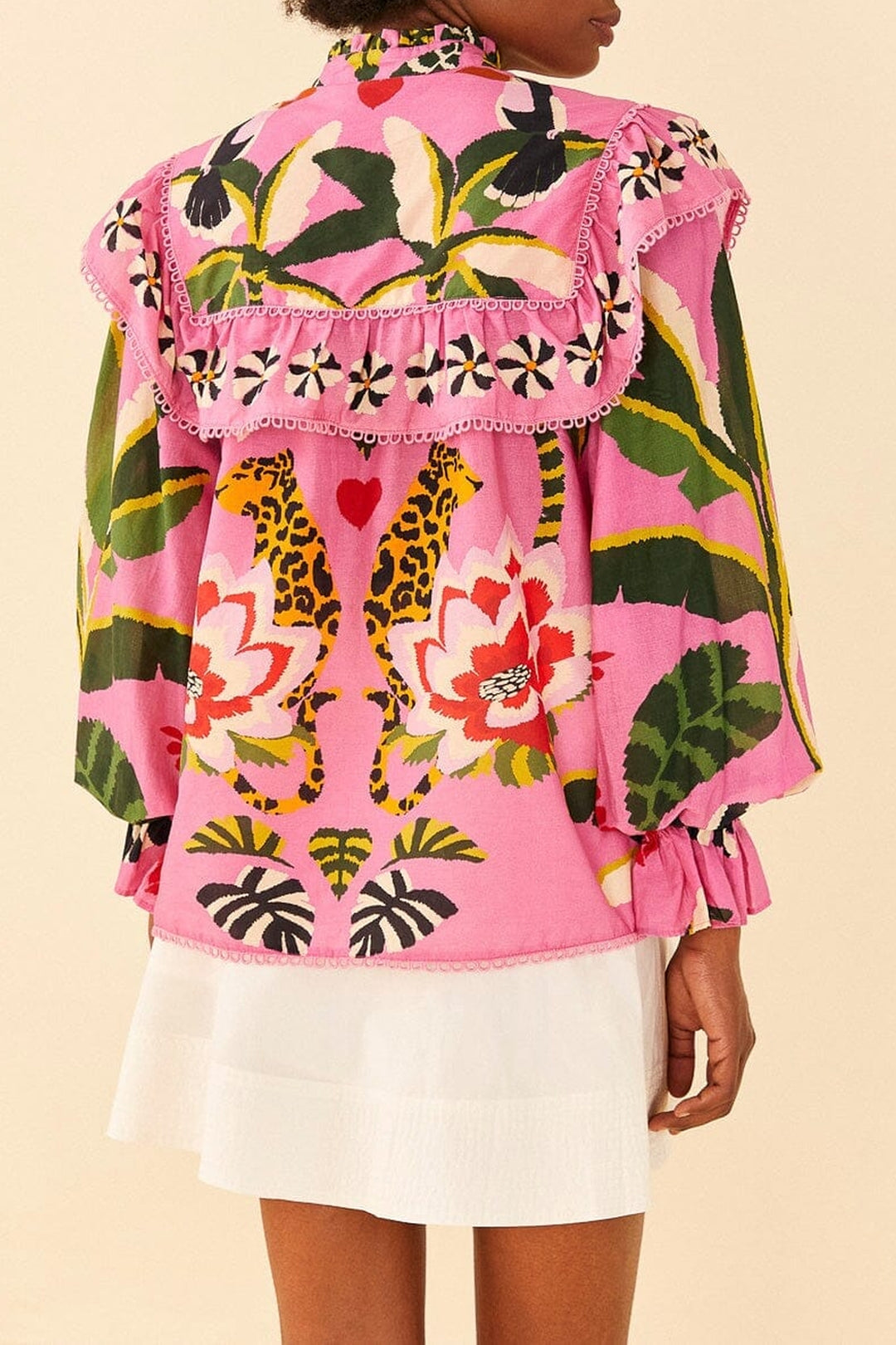 MEDIA OFF LINE_Blouse Leopard forest - Rose