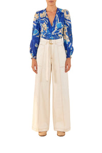Tropical Blue Blouse - Tropical Blue