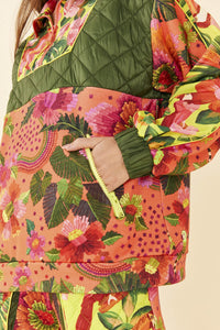 MEDIA OFF LINE_Sweat Jardin fleuri en coton mélangé - Multicolore