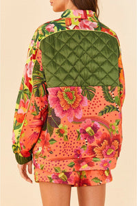 MEDIA OFF LINE_Sweat Jardin fleuri en coton mélangé - Multicolore