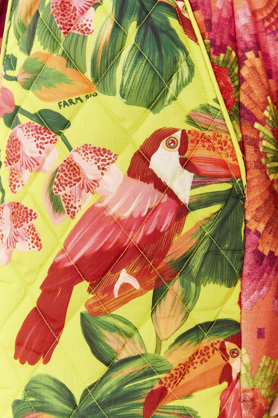 Short Jardin fleuri en coton mélangé - Multicolore