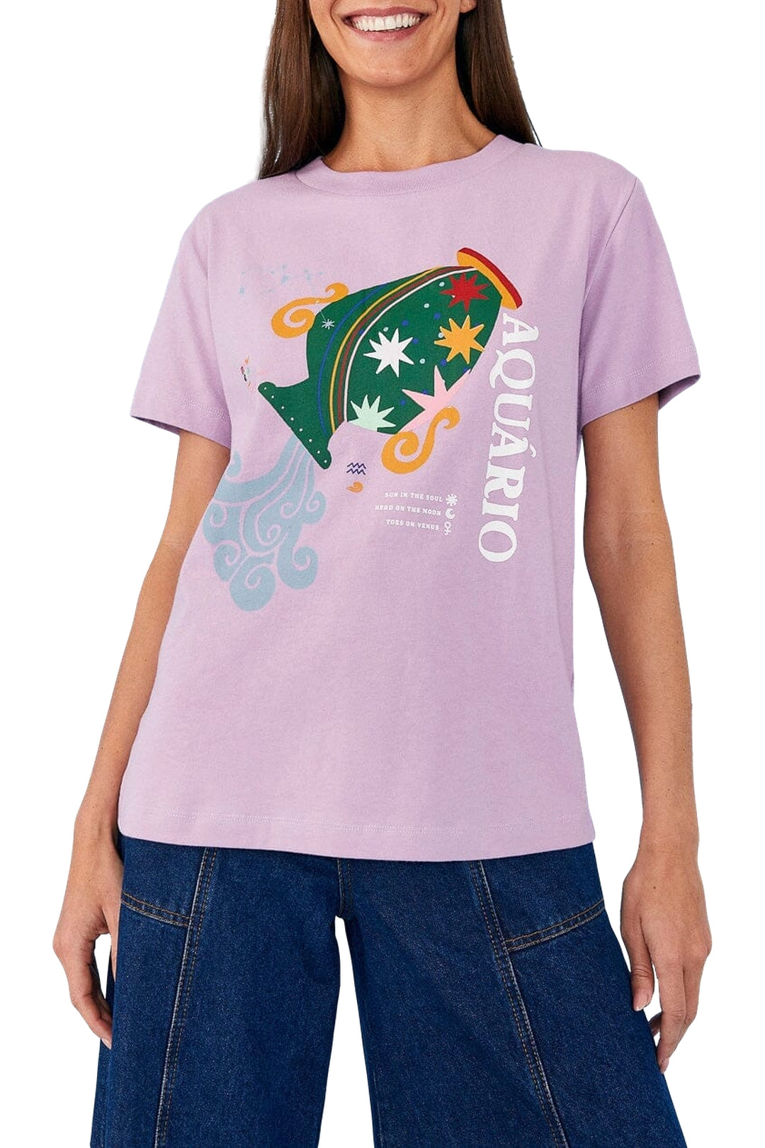 MEDIA OFF LINE_T-shirt Aquarius Zodiac - Multicolore