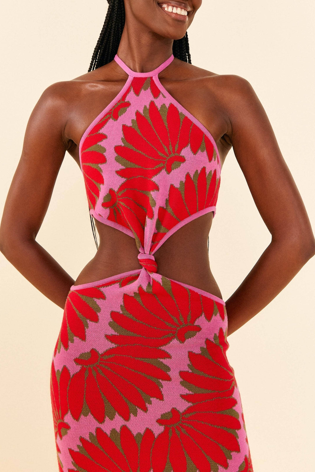 Copacabana knitted maxi dress - Pink