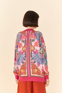 Cardigan Macaw effet foulard - Rose