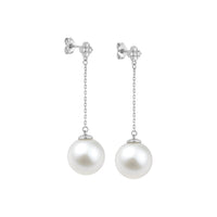 Victoria White gold & Pearl earrings - White