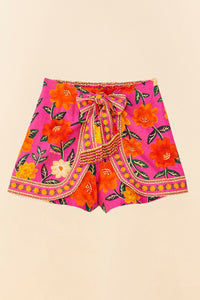 MEDIA OFF LINE_Short Flower Tapestry en lin - Rose