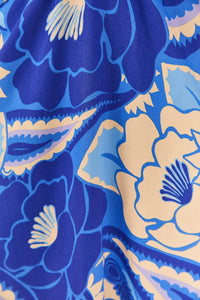 Robe midi Groove Tropical - Bleu
