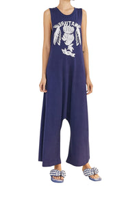 Nature cotton jumpsuit - Blue