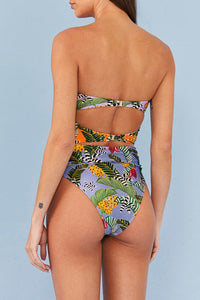 MEDIA OFF LINE_Maillot de bain une pièce Striped Bananas - Multicolore