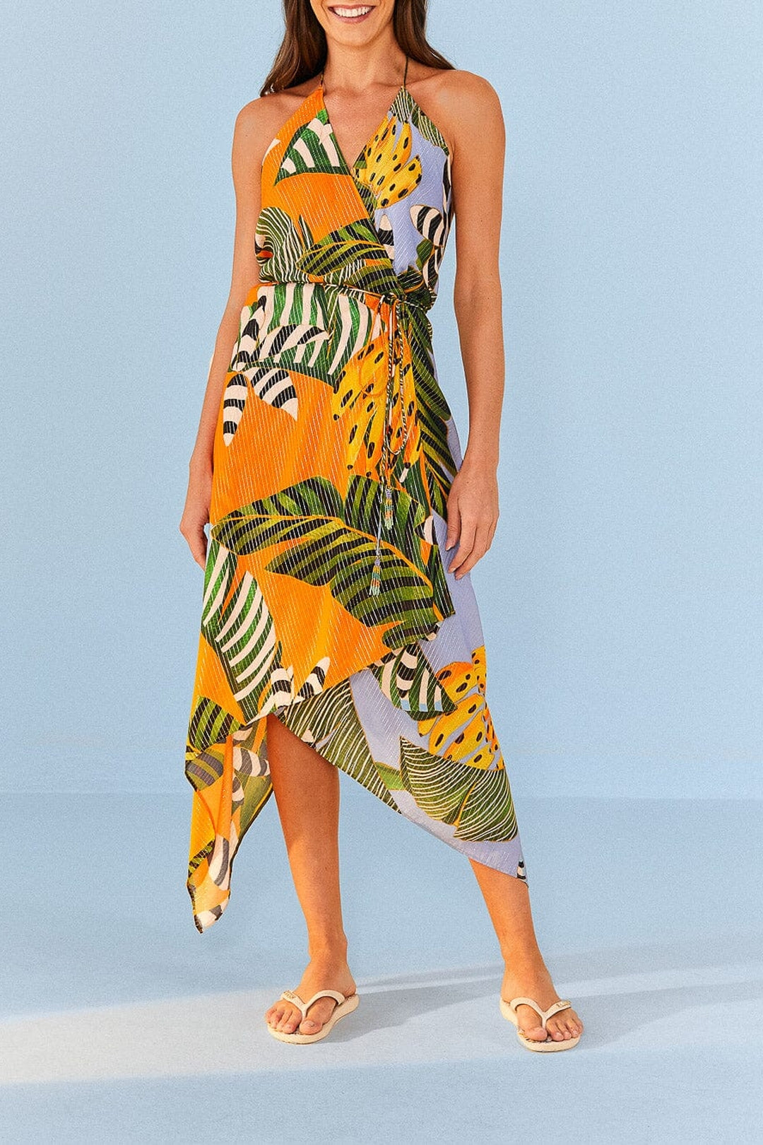 Robe midi Striped Bananas - Multicolore