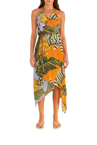 Robe midi Striped Bananas - Multicolore