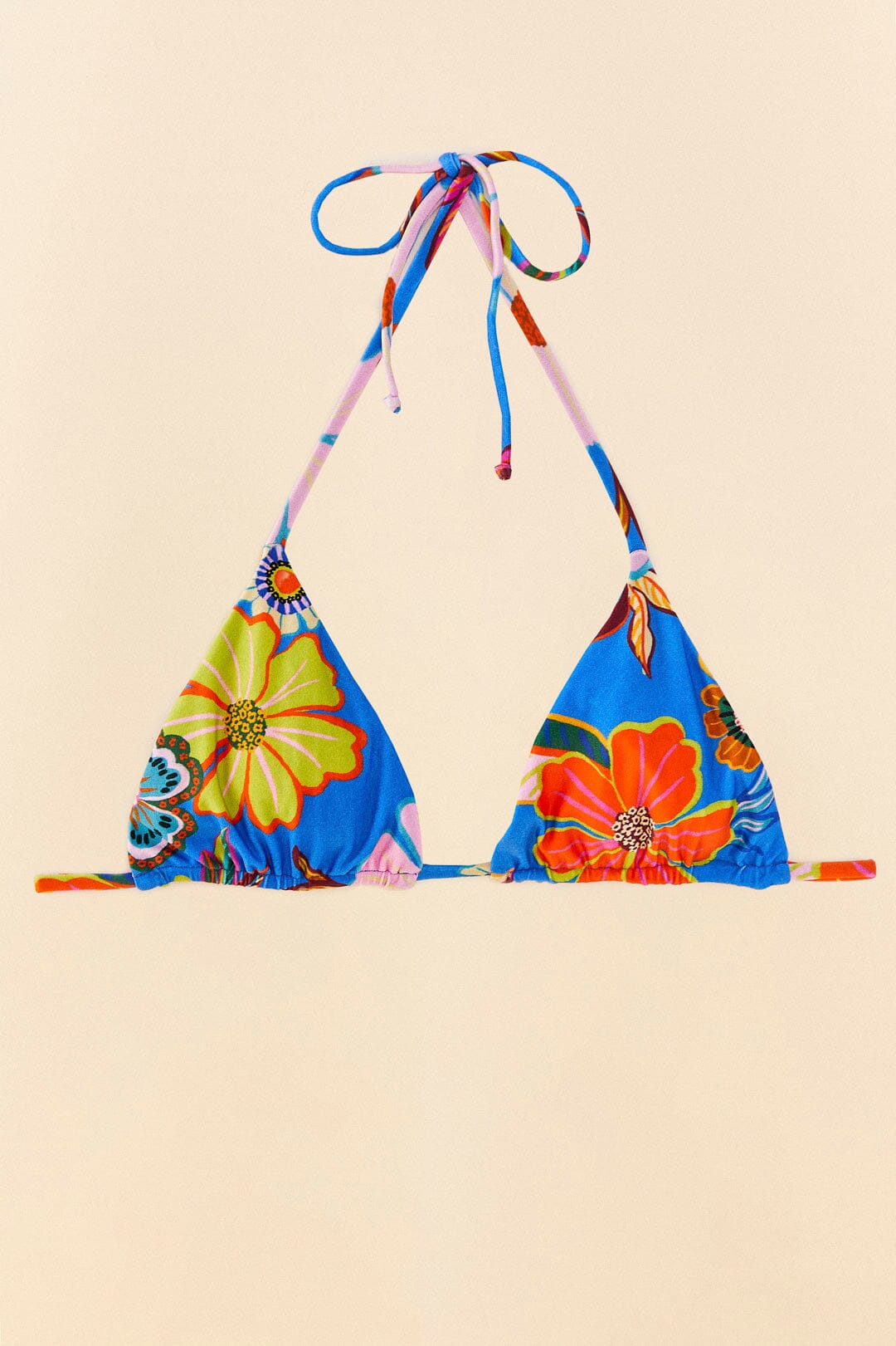 MEDIA OFF LINE_Haut de bikini réversible Full Garden - Bleu