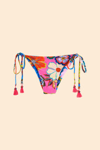 MEDIA OFF LINE_Bas de bikini réversible Full Garden - Bleu