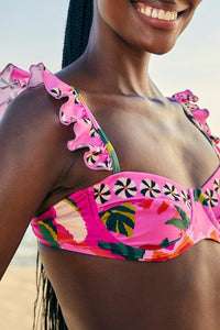 MEDIA OFF LINE_Haut de bikini Leopard Forest - Rose