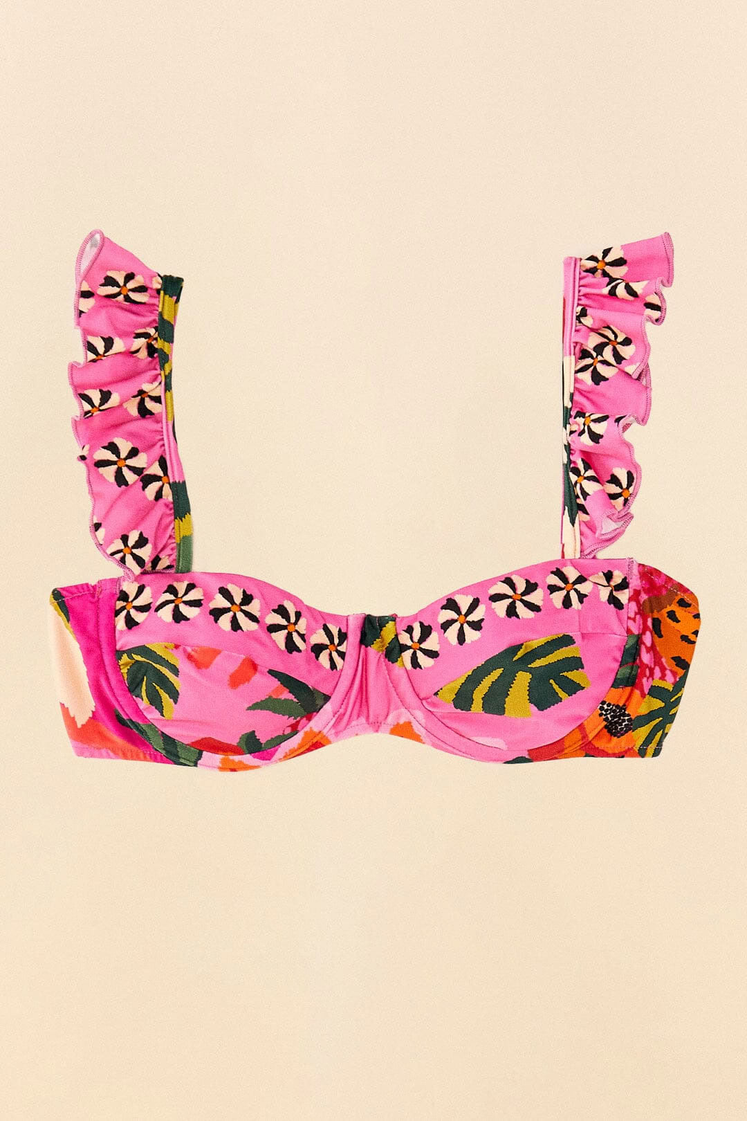 Haut de bikini balconnet Leopard Forest - Rose