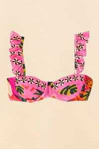 MEDIA OFF LINE_Haut de bikini Leopard Forest - Rose