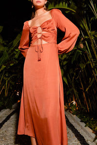Cut-out midi dress - Pink