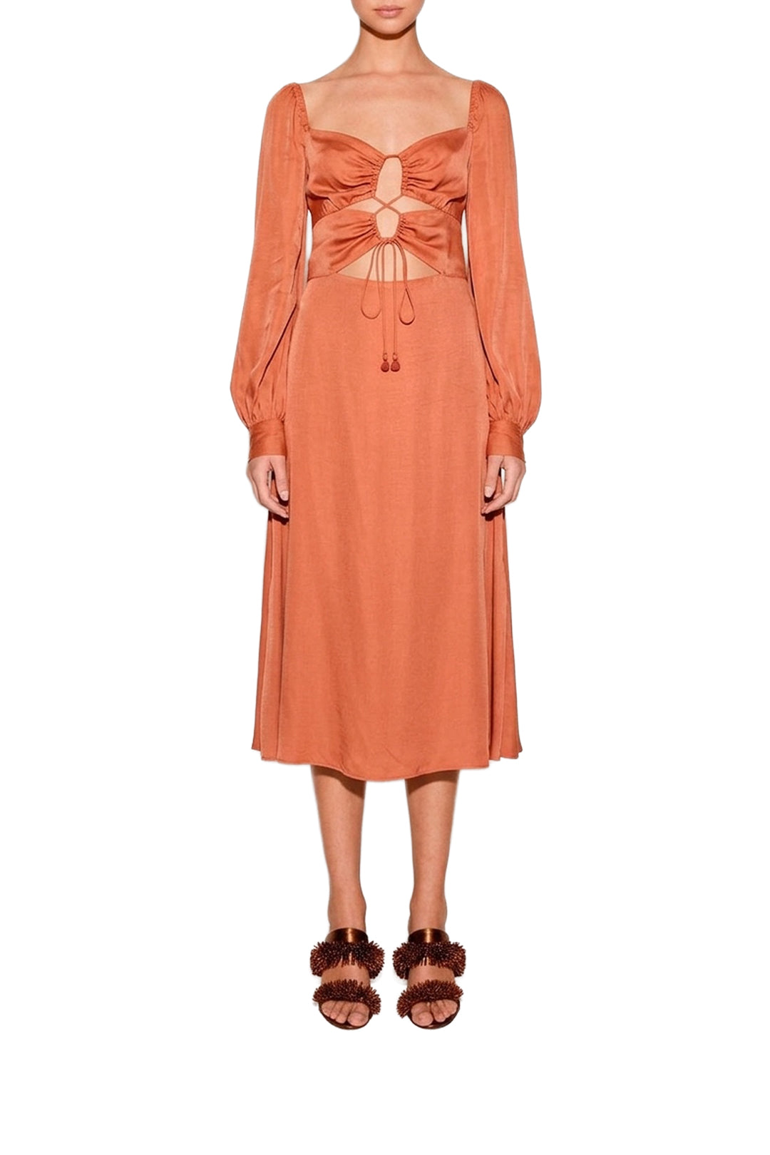 Cut-out midi dress - Pink