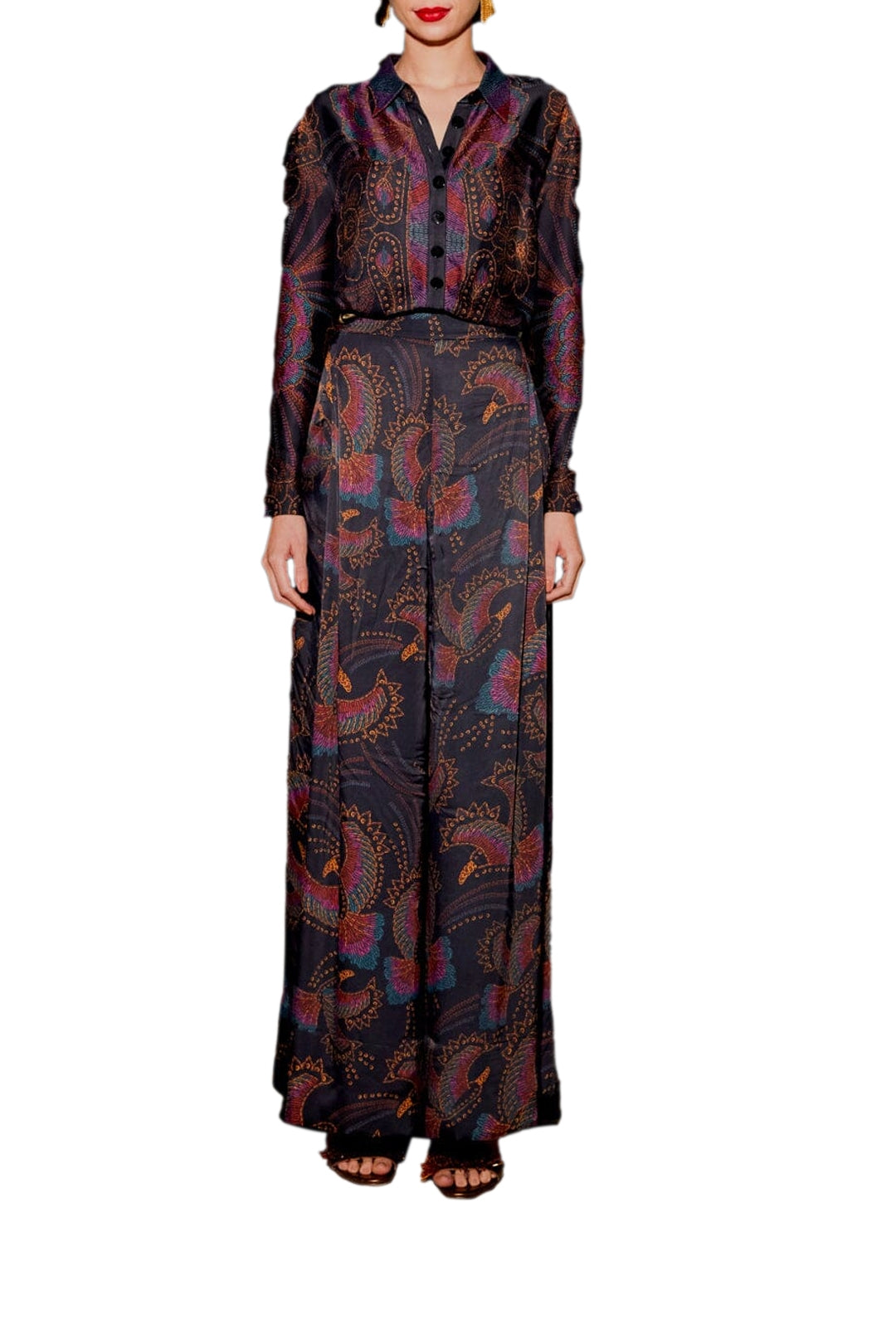 Chemise Sequin en foulard - Noir
