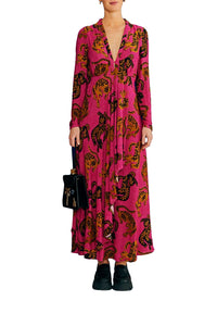 MEDIA OFF LINE_Robe maxi Wild Leopards - Rose