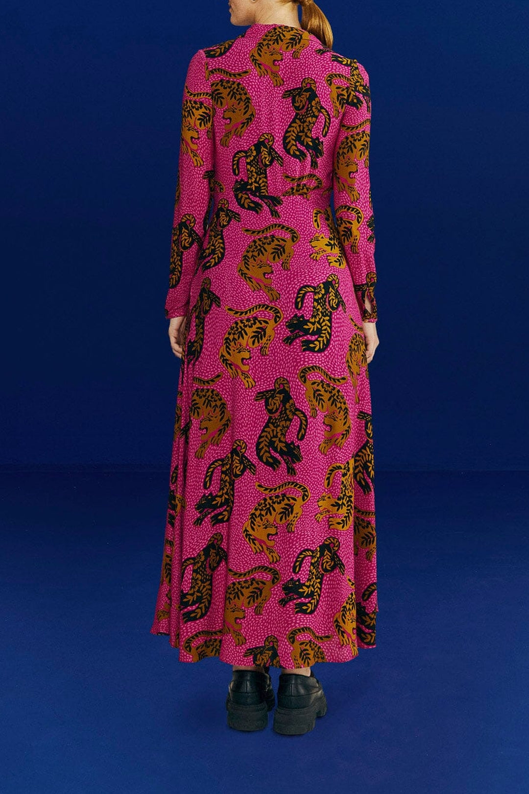 MEDIA OFF LINE_Robe maxi Wild Leopards - Rose
