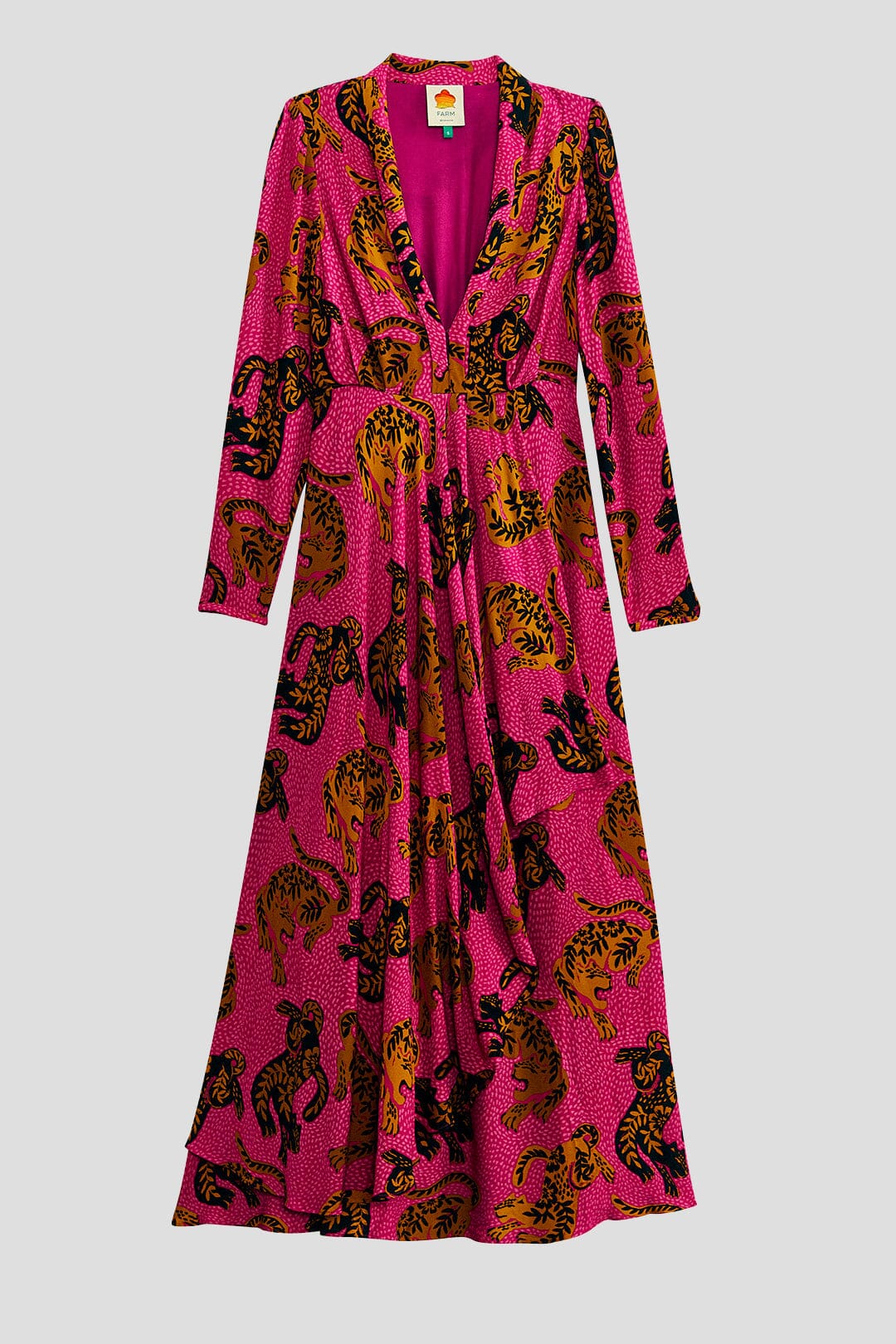 MEDIA OFF LINE_Robe maxi Wild Leopards - Rose
