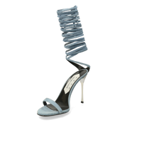 SERGIO ROSSI Sandales Shibari Area 105 en cuir - Bleu