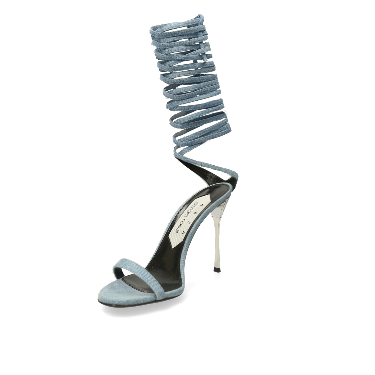 SERGIO ROSSI Sandales Shibari Area 105 en cuir - Bleu
