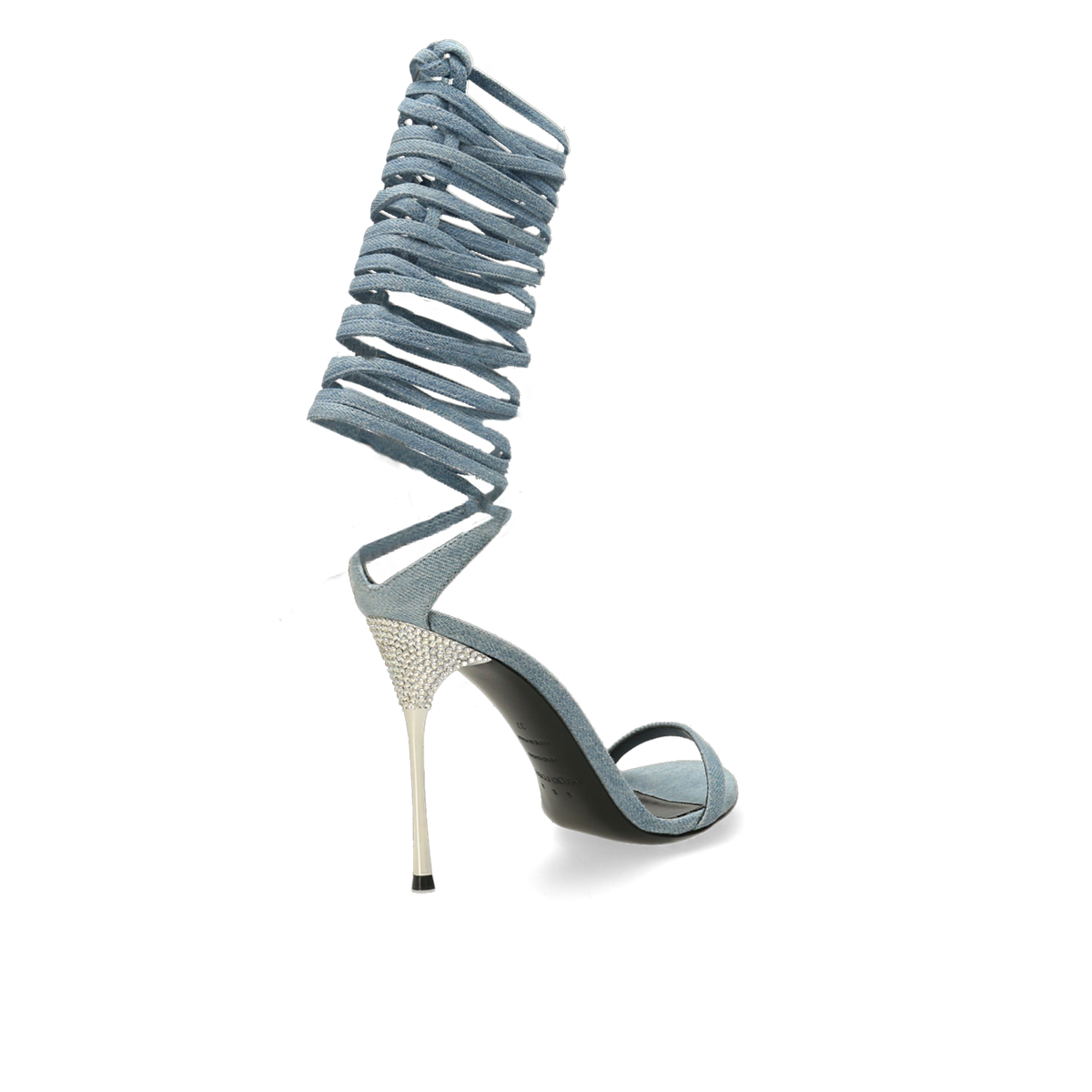 SERGIO ROSSI Sandales Shibari Area 105 en cuir - Bleu