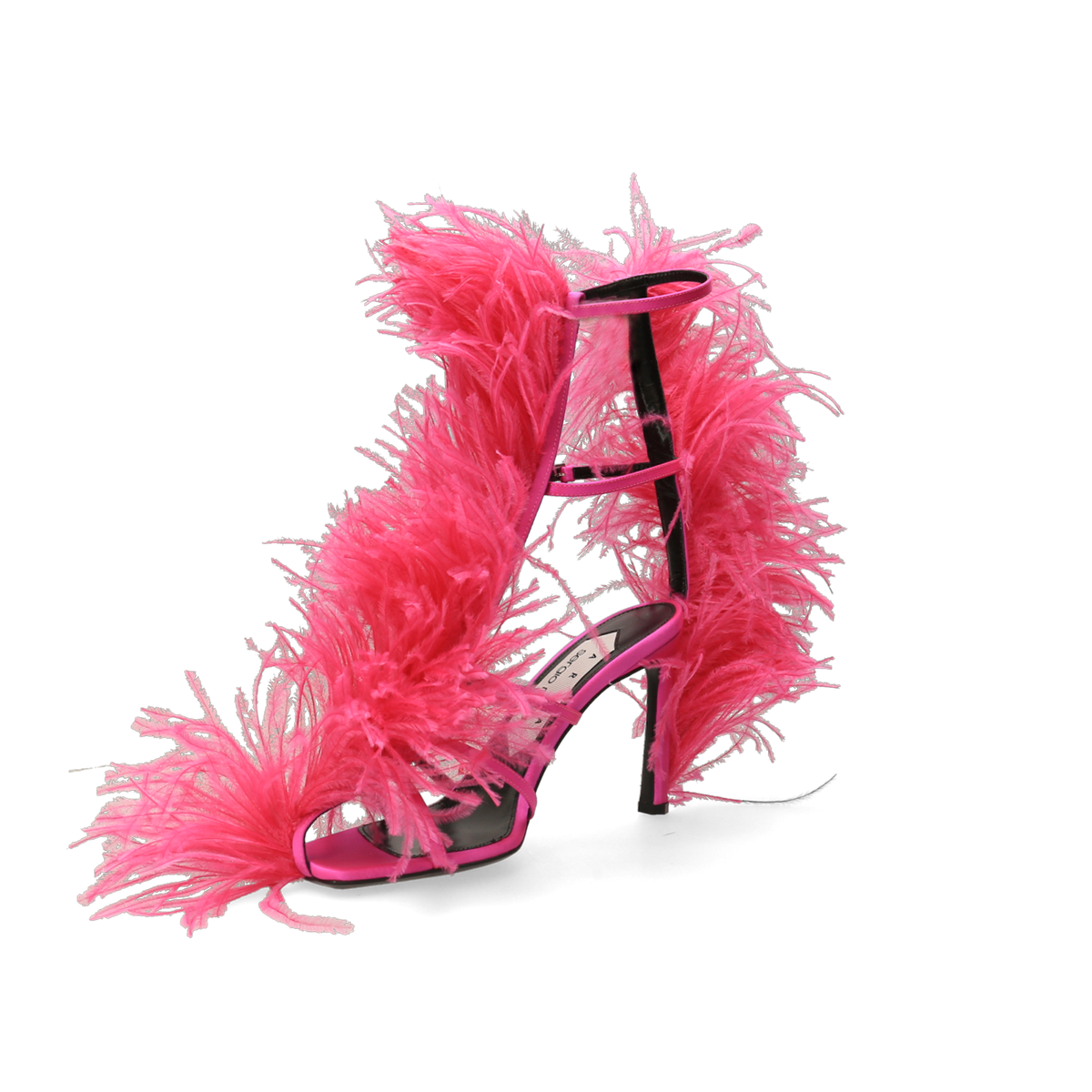 SERGIO ROSSI Sandales Amazona Area 95 en satin - Rose