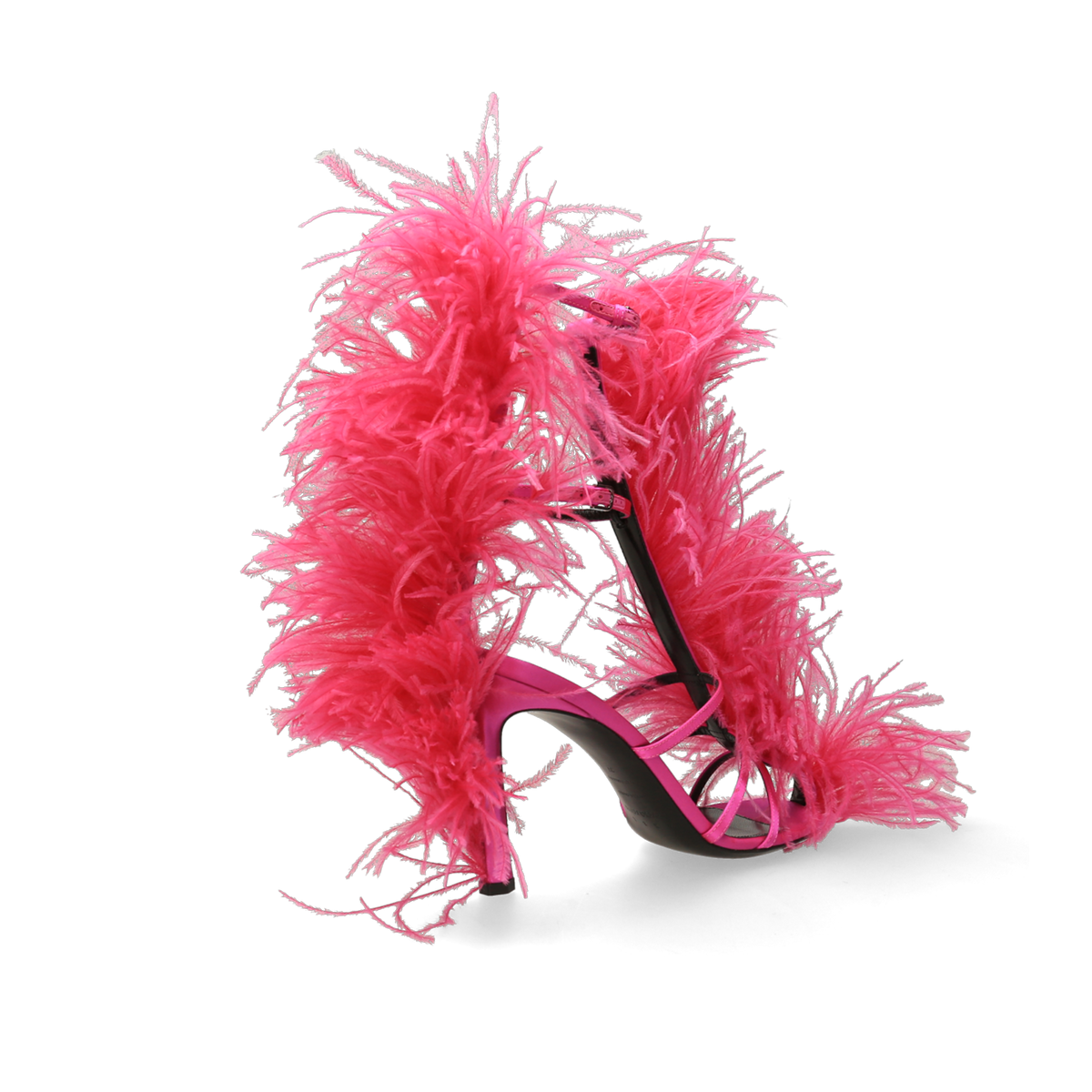 SERGIO ROSSI Sandales Amazona Area 95 en satin - Rose