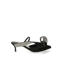 SERGIO ROSSI Sandales Marquise Area 50 en satin - Noir