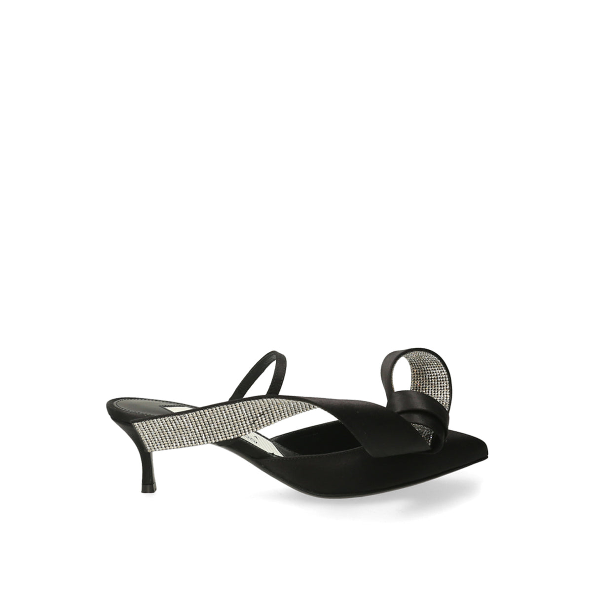 SERGIO ROSSI Sandales Marquise Area 50 en satin - Noir