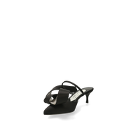 SERGIO ROSSI Sandales Marquise Area 50 en satin - Noir