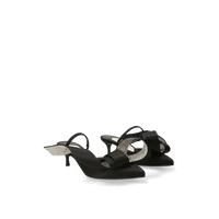 SERGIO ROSSI Sandales Marquise Area 50 en satin - Noir