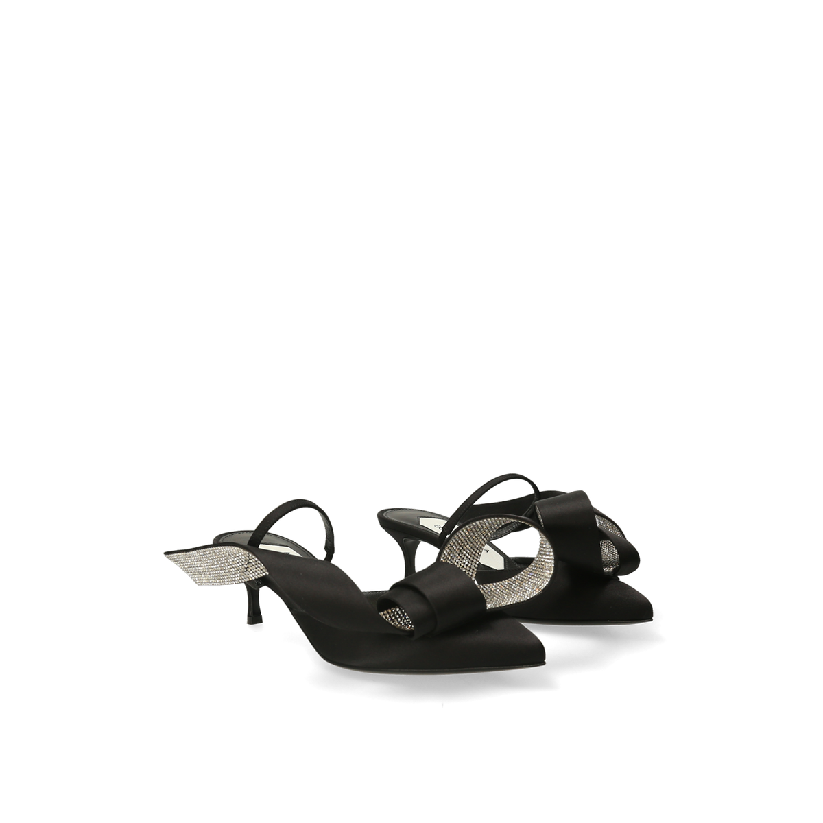 SERGIO ROSSI Sandales Marquise Area 50 en satin - Noir