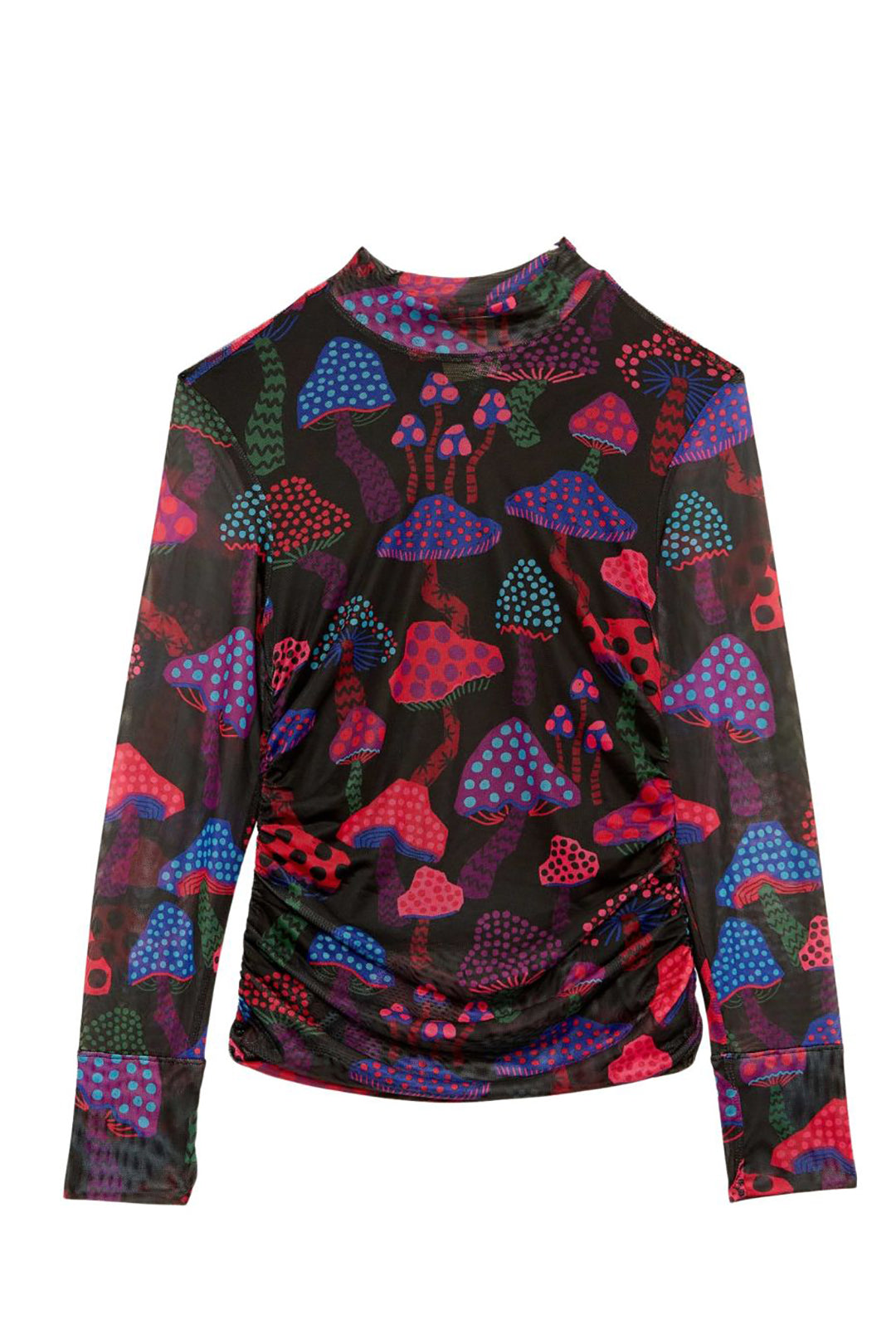 Blouse Mushrooms Neon en tulle - Multicolore