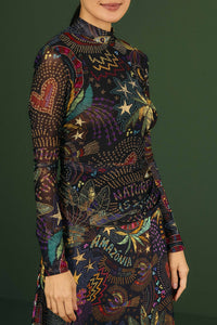 Blouse Amazonia en tulle - Multicolore