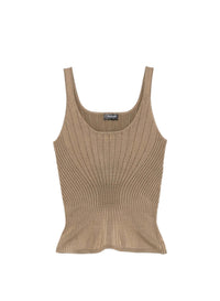 Shapewear knitted vest top - Dark Beige