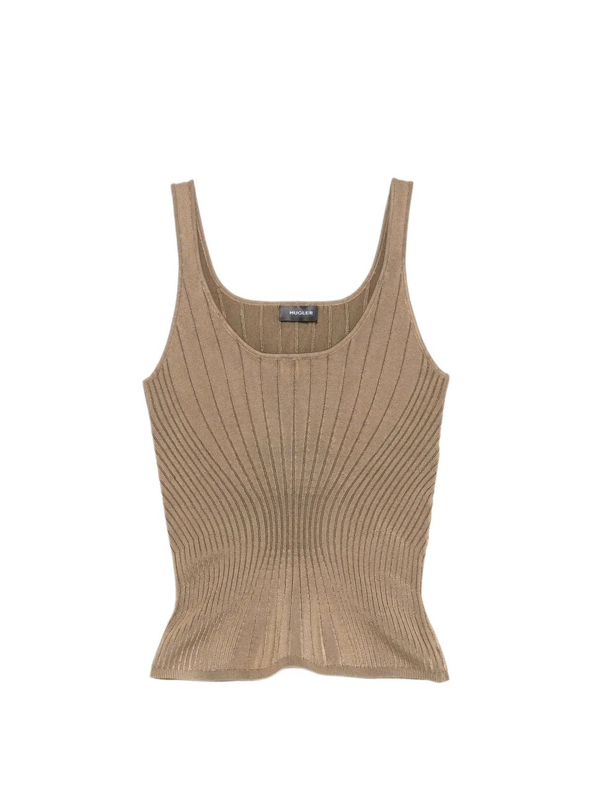 Shapewear knitted vest top - Dark Beige