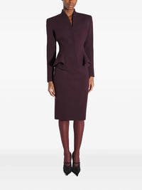 Veste évasée en laine - Dark Plum